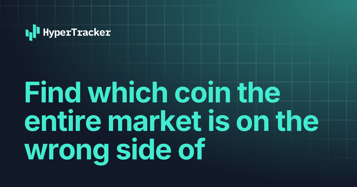 Find which coin the entire market is on the wrong side of ...