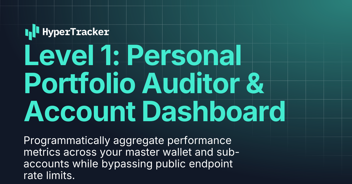 Level 1: Personal Portfolio Auditor & Account Dashboard | HyperTracker ...